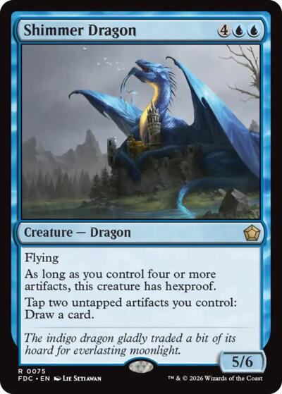Shimmer Dragon from FDC #75, Magic: The Gathering card