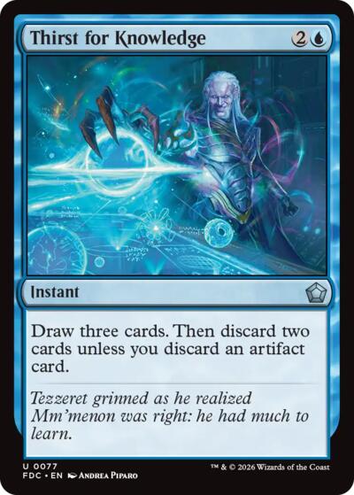 Thirst for Knowledge from FDC #77, Magic: The Gathering card
