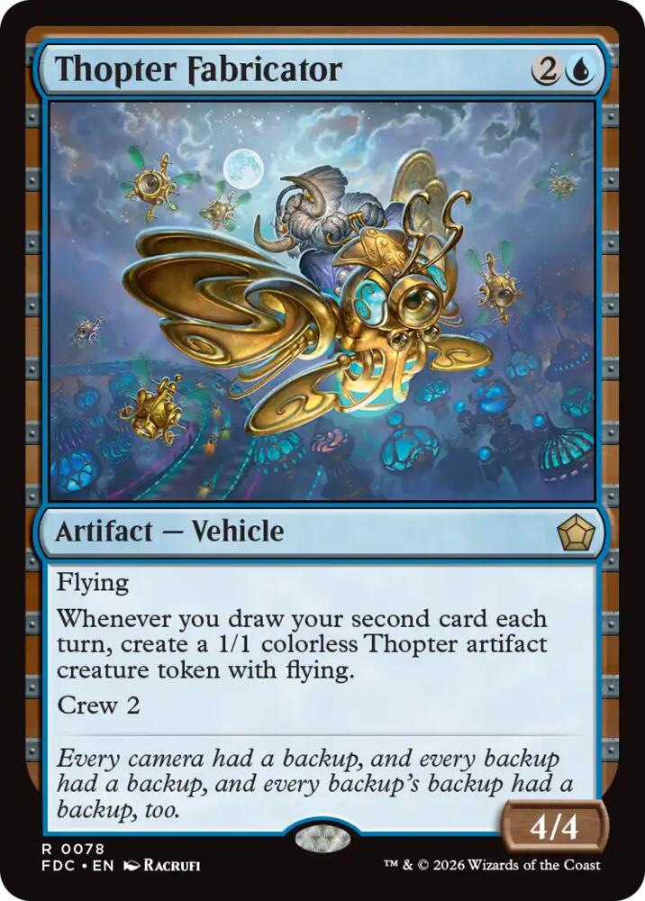 Thopter Fabricator from Commander: Foundations (FDC) #78, Magic: The Gathering card