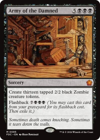 Army of the Damned from FDC #85, Magic: The Gathering card