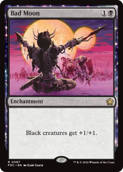 Bad Moon from FDC #87, Magic: The Gathering card