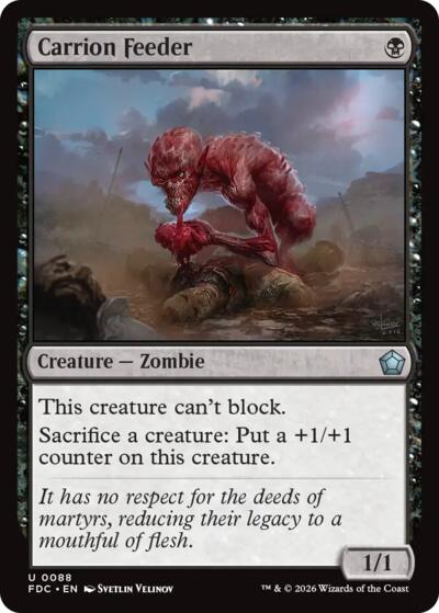 Carrion Feeder from FDC #88, Magic: The Gathering card