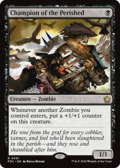 Champion of the Perished from FDC #91, Magic: The Gathering card