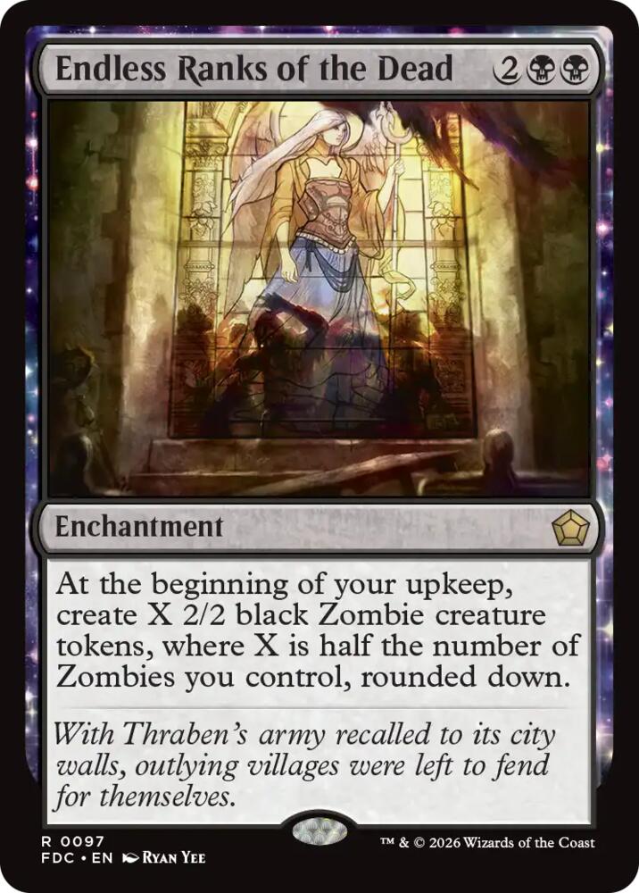 Endless Ranks of the Dead from Commander: Foundations (FDC) #97, Magic: The Gathering card