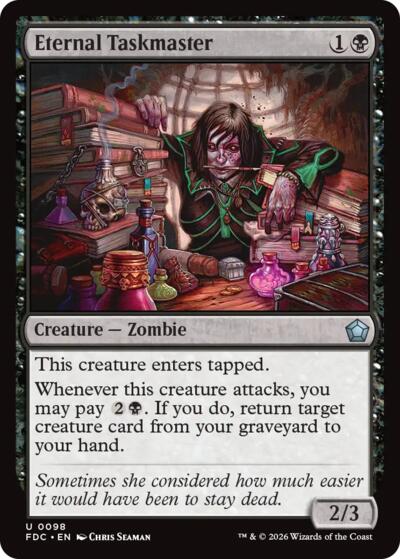 Eternal Taskmaster from FDC #98, Magic: The Gathering card