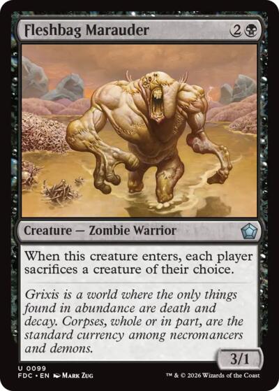 Fleshbag Marauder from FDC #99, Magic: The Gathering card
