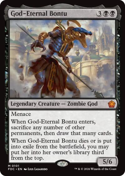 God-Eternal Bontu from FDC #101, Magic: The Gathering card