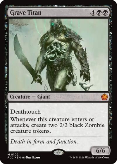 Grave Titan from FDC #102, Magic: The Gathering card
