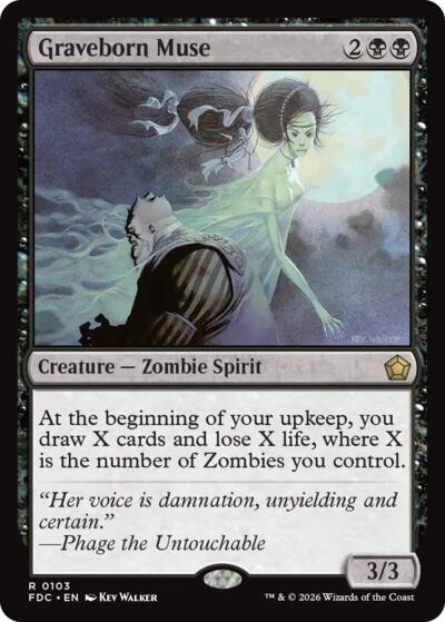 Graveborn Muse from FDC #103, Magic: The Gathering card