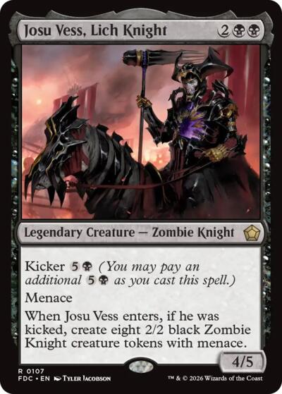 Josu Vess, Lich Knight from FDC #107, Magic: The Gathering card