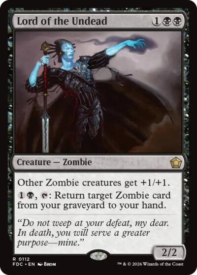 Lord of the Undead from FDC #112, Magic: The Gathering card
