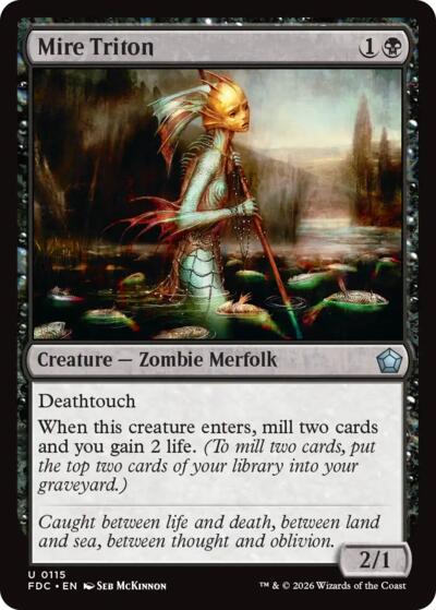 Mire Triton from FDC #115, Magic: The Gathering card