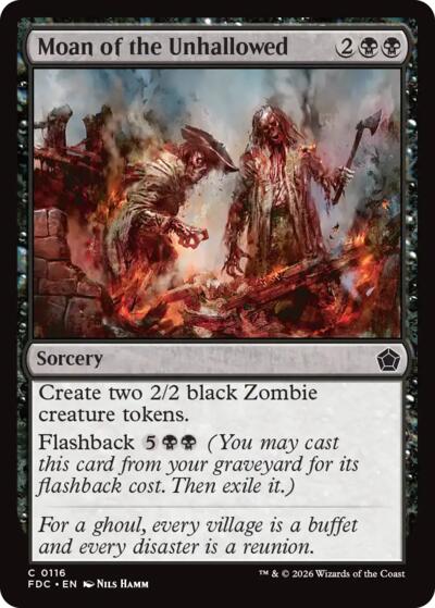 Moan of the Unhallowed from FDC #116, Magic: The Gathering card