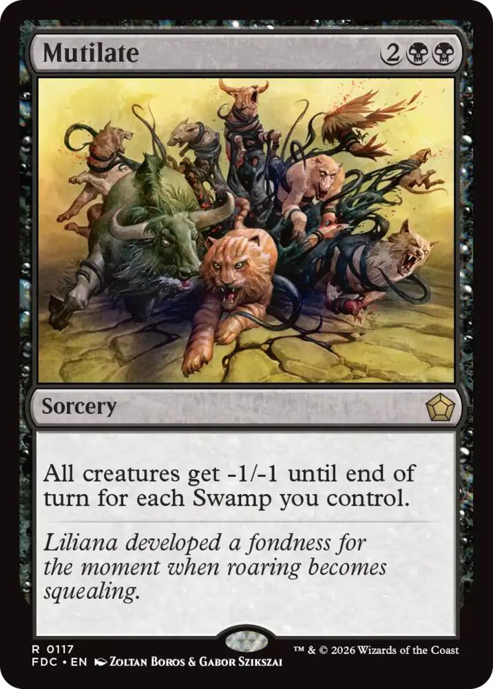 Mutilate from Commander: Foundations (FDC) #117, Magic: The Gathering card
