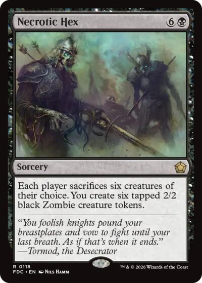 Necrotic Hex from FDC #118, Magic: The Gathering card