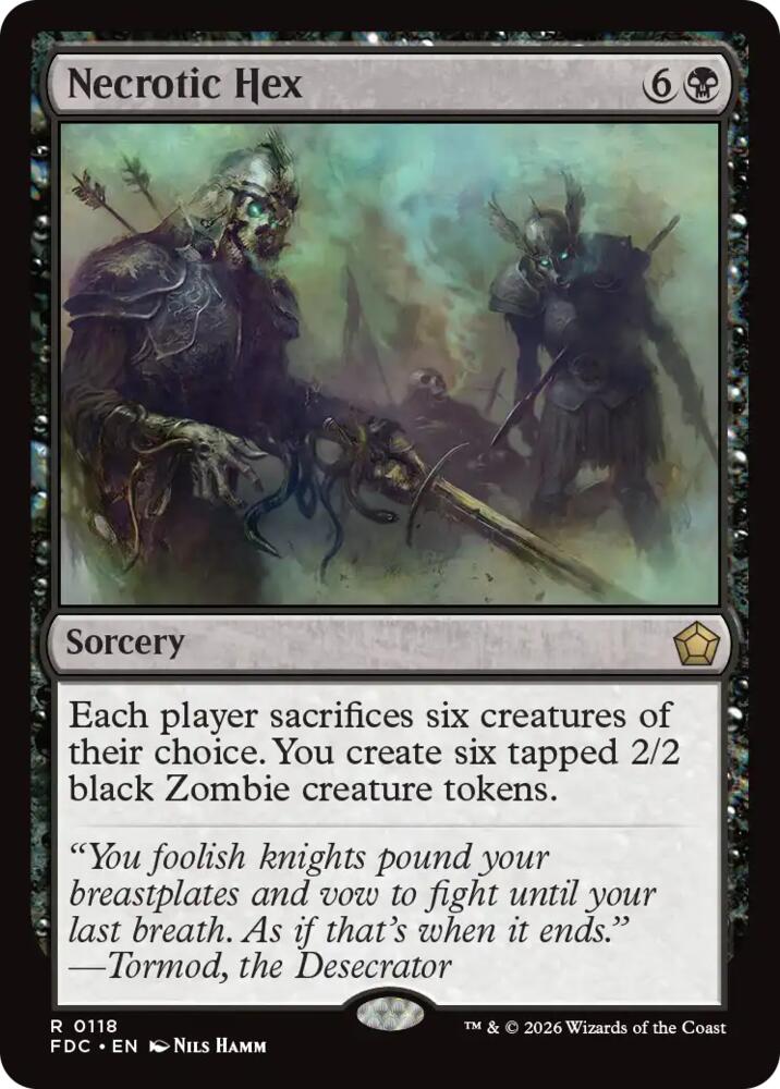 Necrotic Hex from Commander: Foundations (FDC) #118, Magic: The Gathering card