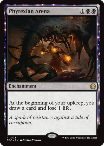 Phyrexian Arena from FDC #123, Magic: The Gathering card