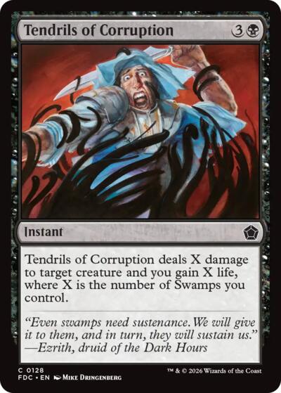 Tendrils of Corruption from FDC #128, Magic: The Gathering card