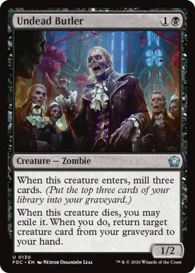 Undead Butler from FDC #130, Magic: The Gathering card