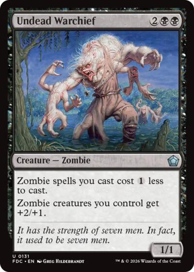 Undead Warchief from FDC #131, Magic: The Gathering card