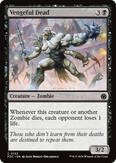 Vengeful Dead from FDC #132, Magic: The Gathering card