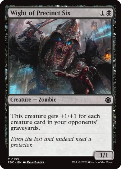 Wight of Precinct Six from FDC #133, Magic: The Gathering card