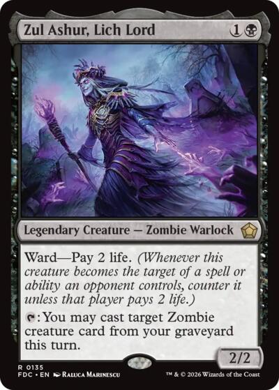 Zul Ashur, Lich Lord from FDC #135, Magic: The Gathering card