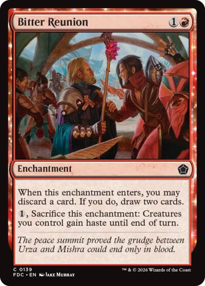 Bitter Reunion from FDC #139, Magic: The Gathering card
