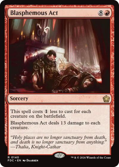 Blasphemous Act from FDC #140, Magic: The Gathering card