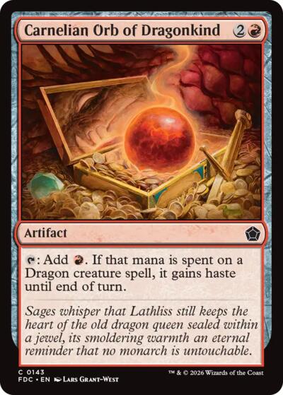 Carnelian Orb of Dragonkind from FDC #143, Magic: The Gathering card
