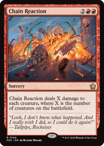 Chain Reaction from FDC #144, Magic: The Gathering card