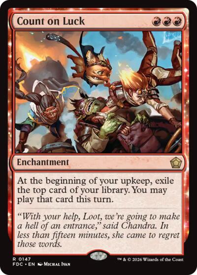 Count on Luck from FDC #147, Magic: The Gathering card