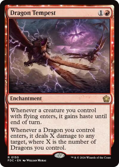 Dragon Tempest from FDC #150, Magic: The Gathering card