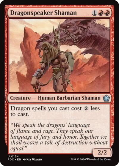 Dragonspeaker Shaman from FDC #154, Magic: The Gathering card