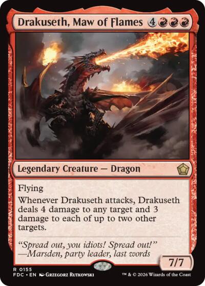 Drakuseth, Maw of Flames from FDC #155, Magic: The Gathering card