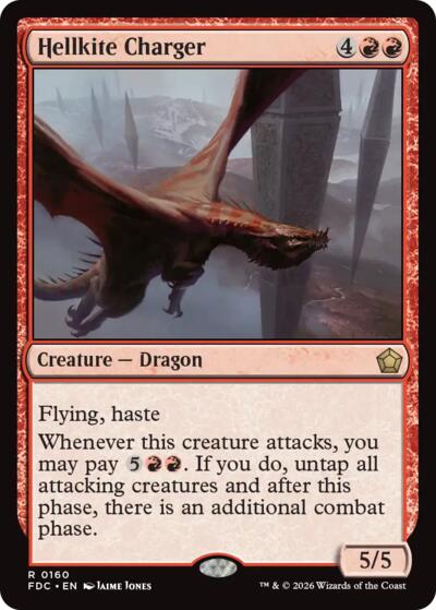 Hellkite Charger from FDC #160, Magic: The Gathering card