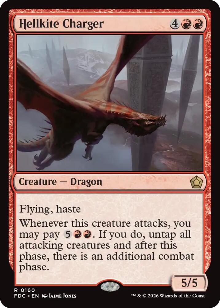 Hellkite Charger from Commander: Foundations (FDC) #160, Magic: The Gathering card