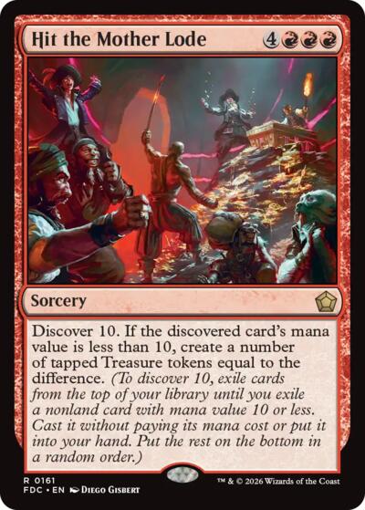 Hit the Mother Lode from FDC #161, Magic: The Gathering card