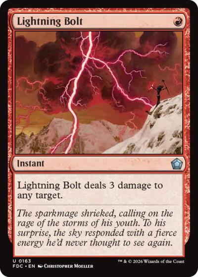 Lightning Bolt from FDC #163, Magic: The Gathering card