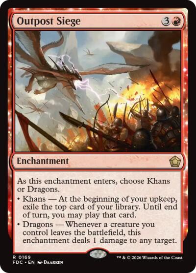 Outpost Siege from FDC #169, Magic: The Gathering card