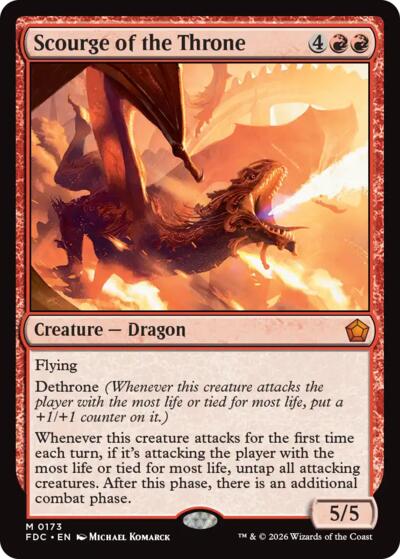 Scourge of the Throne from FDC #173, Magic: The Gathering card