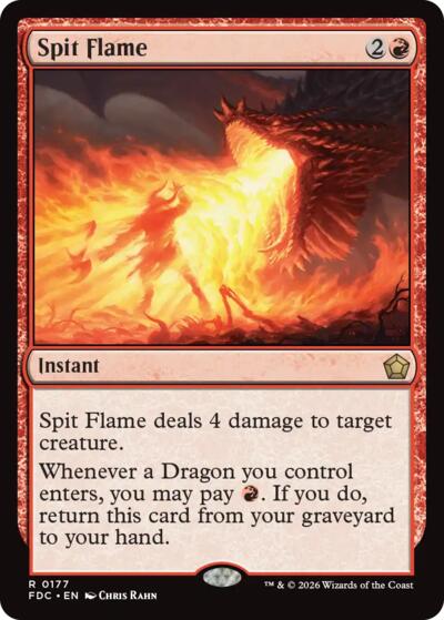 Spit Flame from FDC #177, Magic: The Gathering card