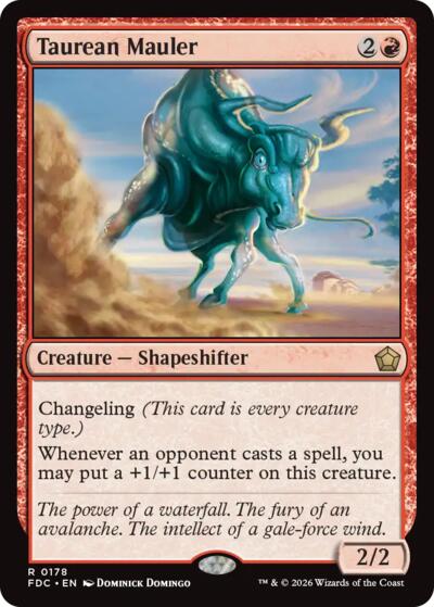 Taurean Mauler from FDC #178, Magic: The Gathering card