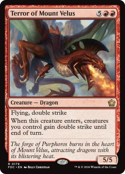 Terror of Mount Velus from FDC #179, Magic: The Gathering card
