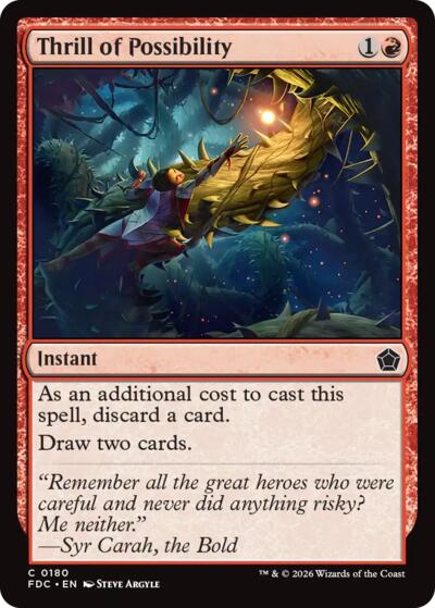 Thrill of Possibility from FDC #180, Magic: The Gathering card