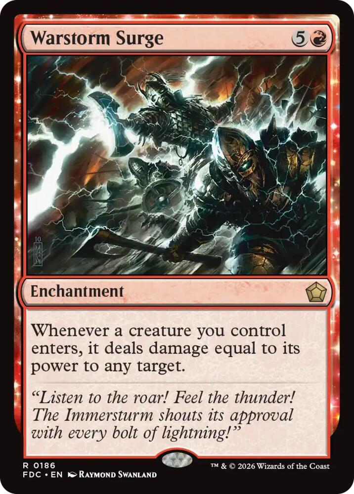 Warstorm Surge from Commander: Foundations (FDC) #186, Magic: The Gathering card