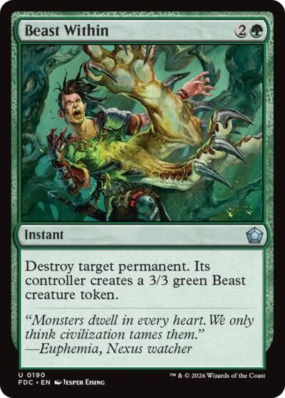 Beast Within from FDC #190, Magic: The Gathering card