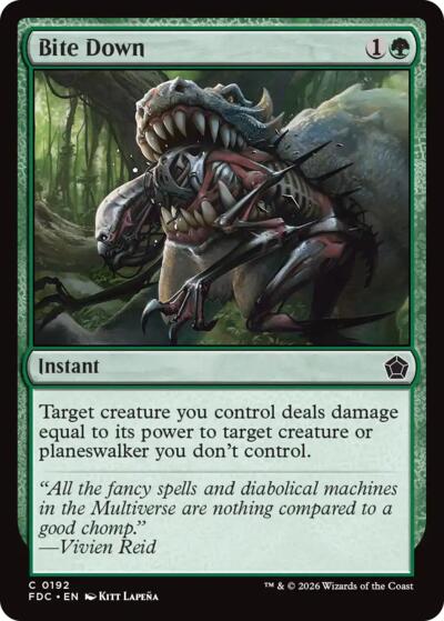 Bite Down from FDC #192, Magic: The Gathering card