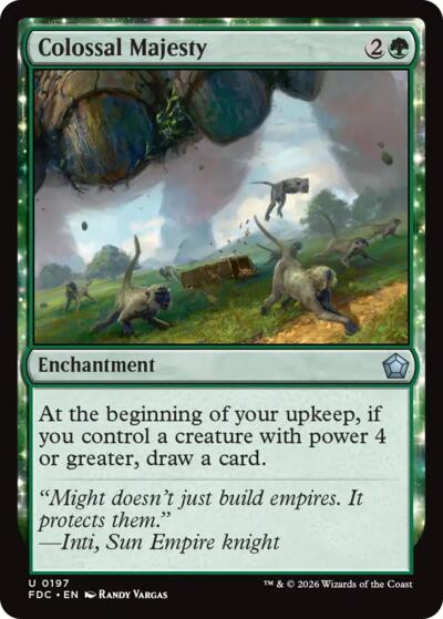 Colossal Majesty from FDC #197, Magic: The Gathering card