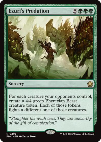 Ezuri's Predation from FDC #203, Magic: The Gathering card